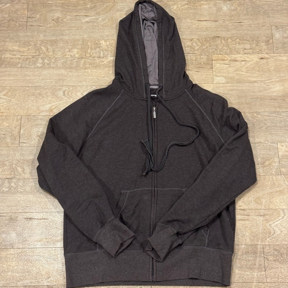 Eddie Bauer Dark Charcoal Gray Zip Hoodie Jacket